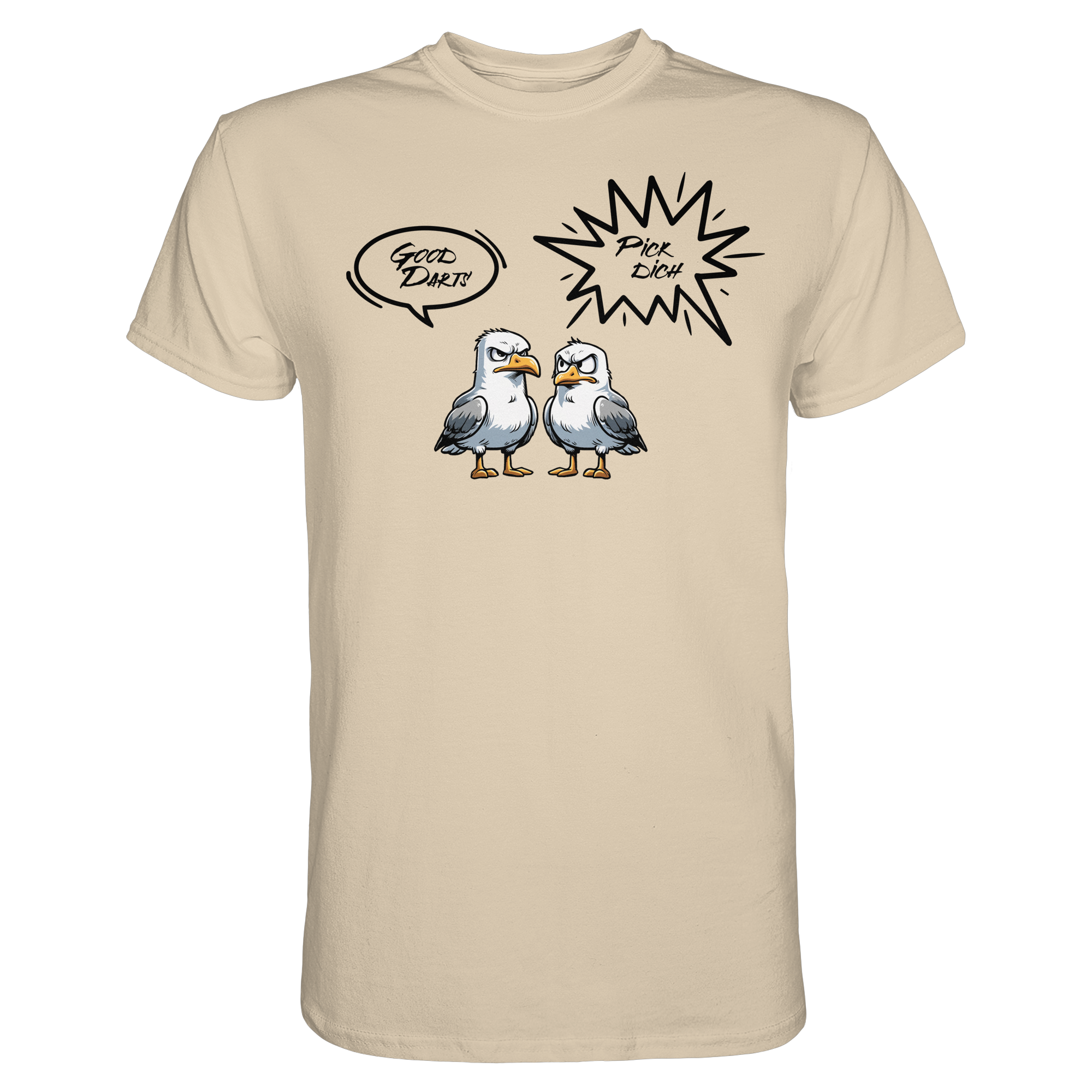 Darts-T-Shirt Motiv "Pick Dich" (Druck vorne)