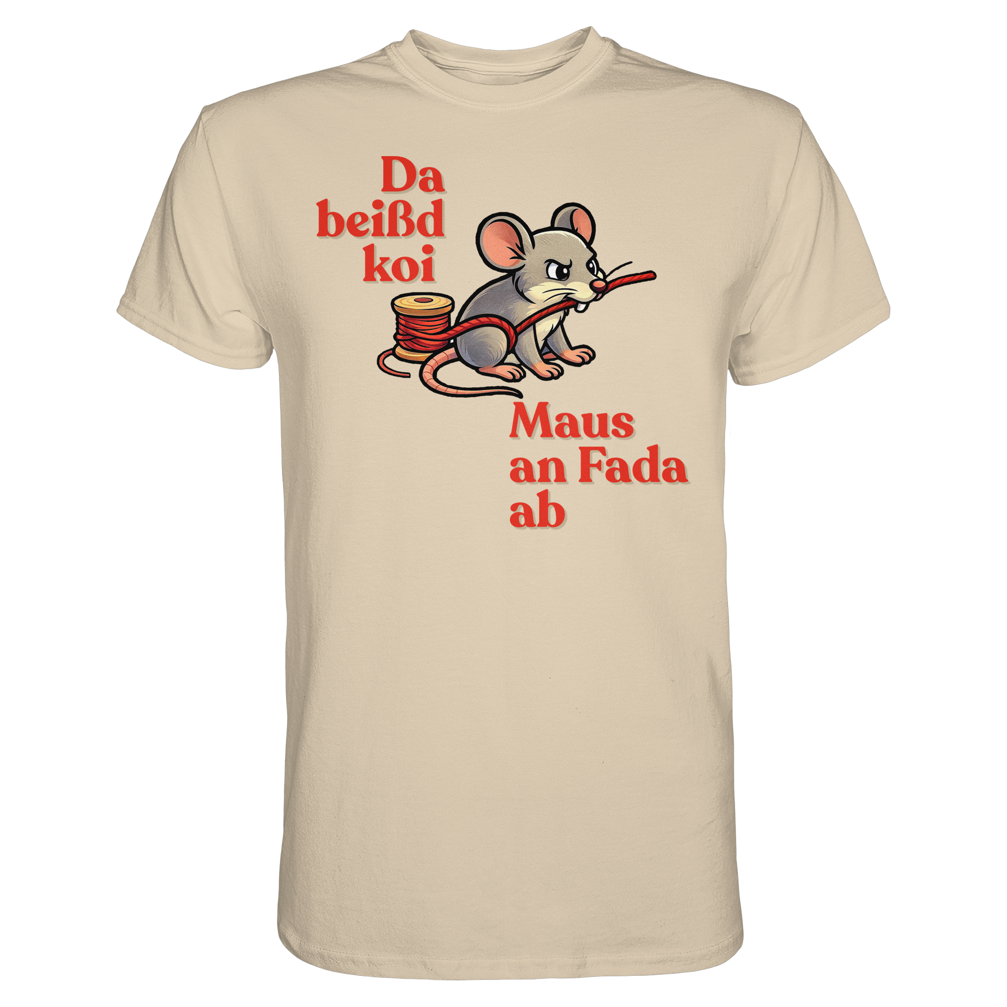 Fun-T-Shirt Motiv "Maus ond Fada" (Druck vorne)