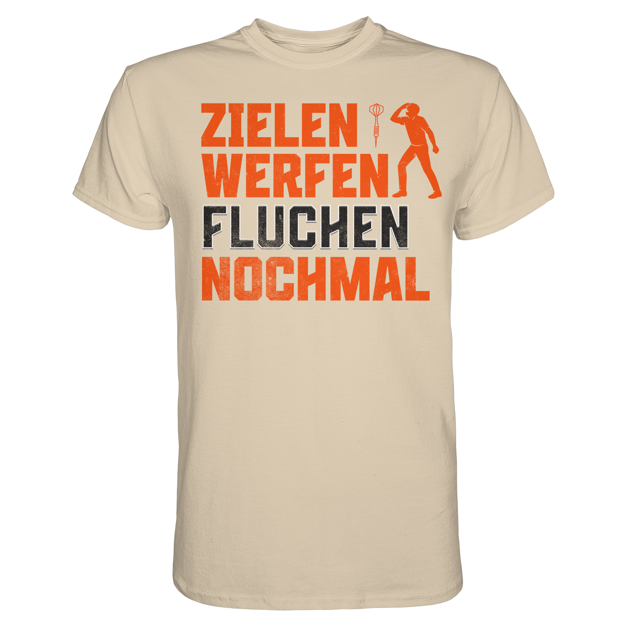 Darts-T-Shirt Motiv "Dartsfluch" (Druck vorne)
