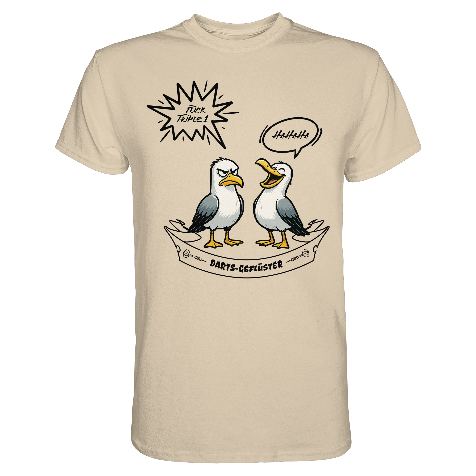 Darts-T-Shirt Motiv "Fuck Triple 1" (Druck vorne)