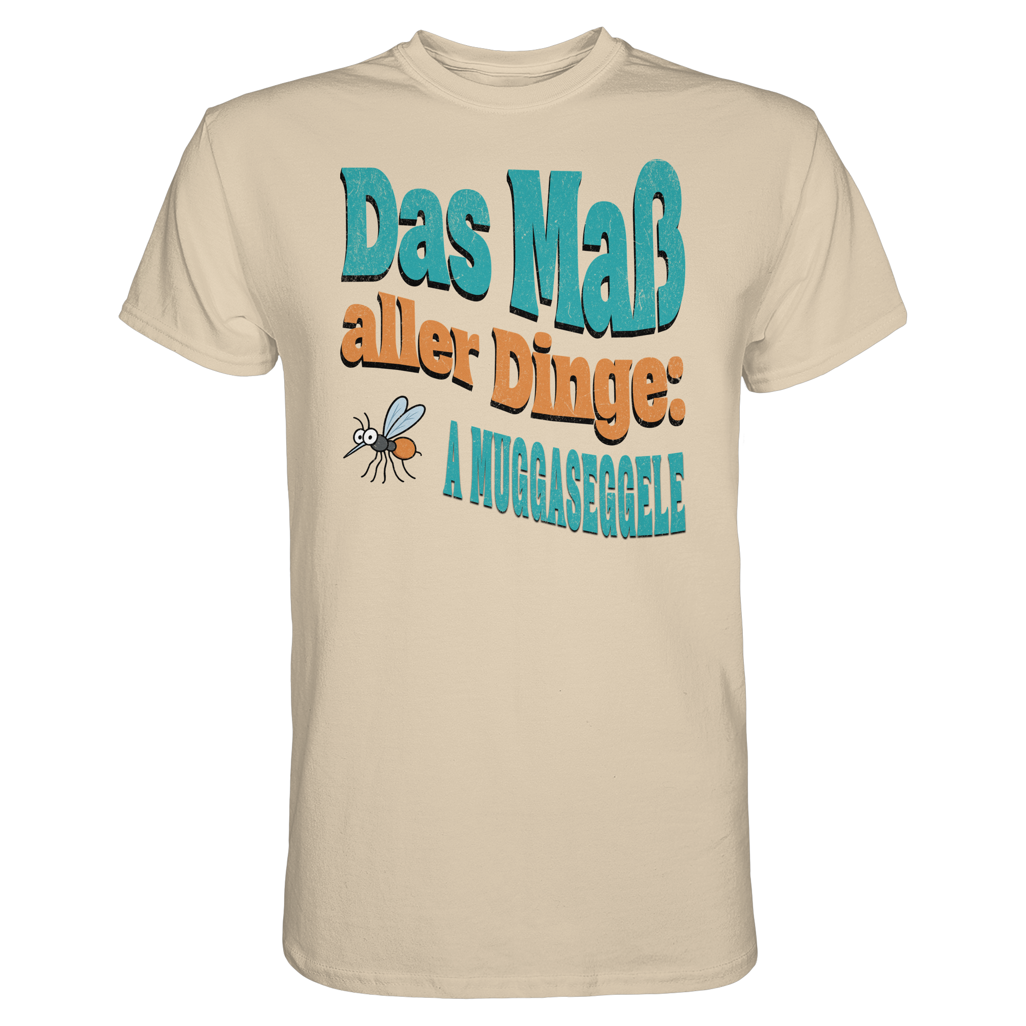 Fun-T-Shirt Motiv "Muggaseggele" (Druck vorne)