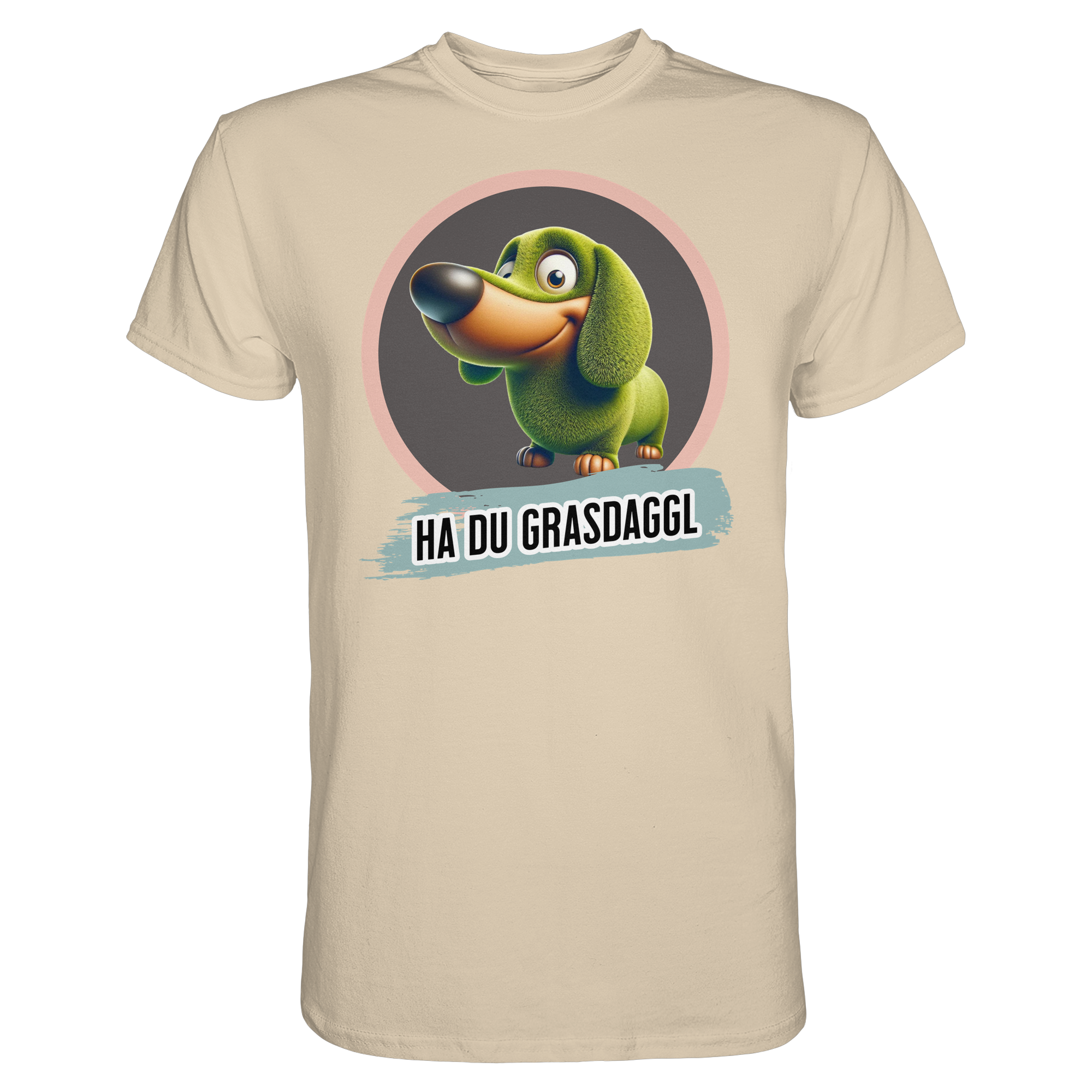 Fun-T-Shirt Motiv "Du Grasdaggl" (Druck vorne)