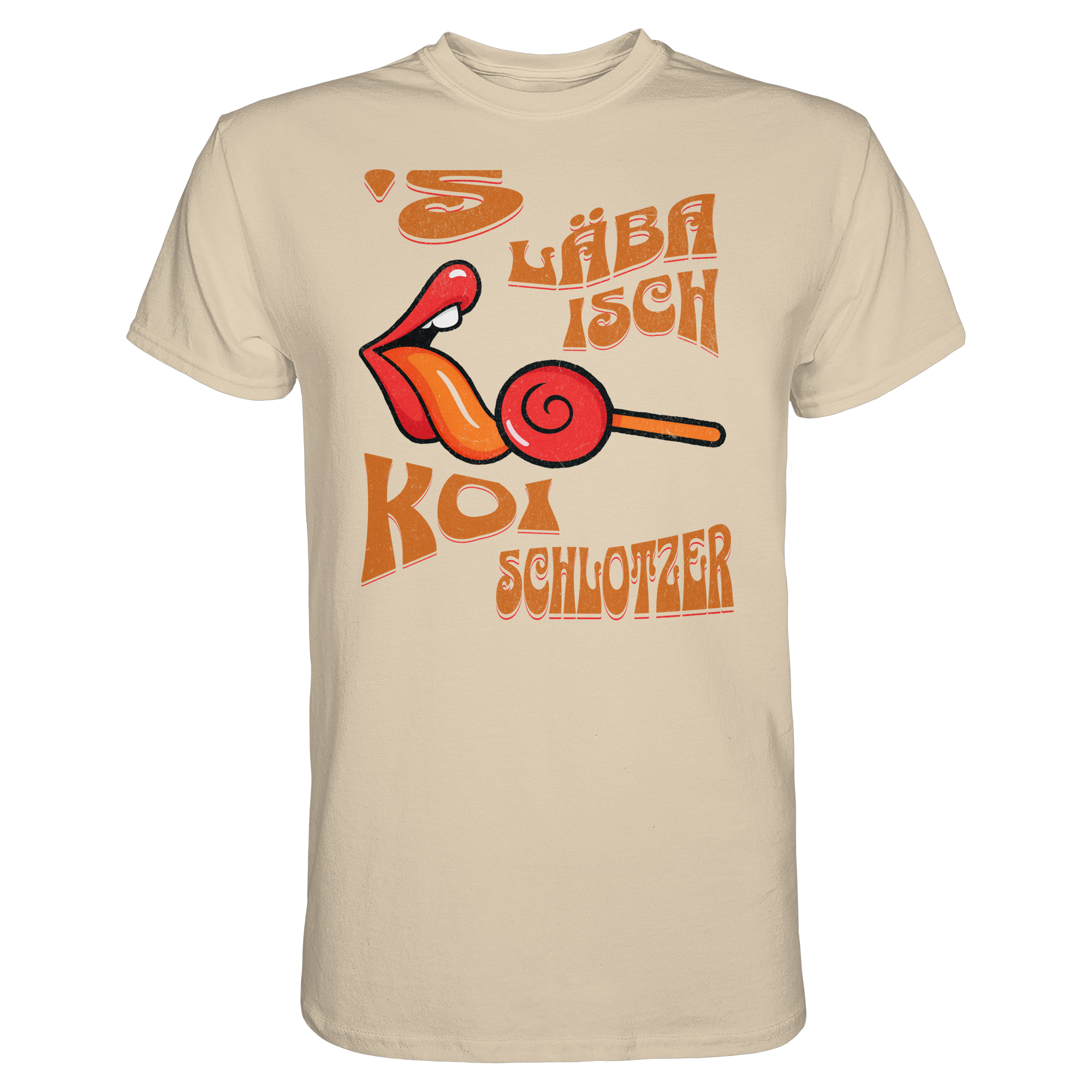 Fun-T-Shirt Motiv "Koi Schlotzer" (Druck vorne)