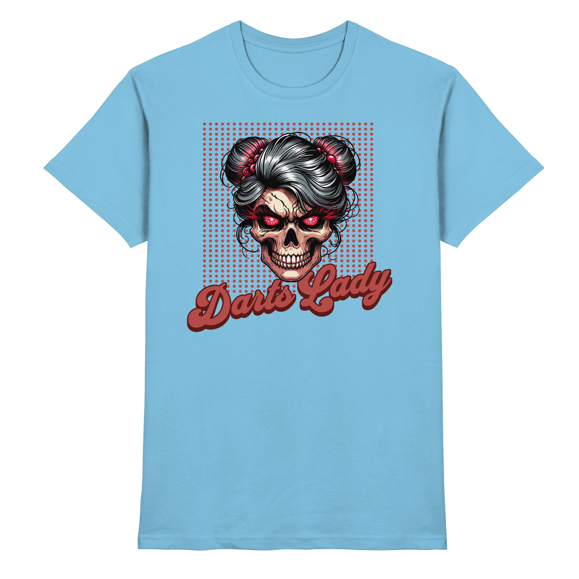 Darts-T-Shirt Motiv "Darts-Lady" (Druck vorne)