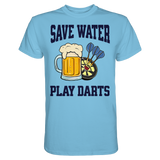 Darts-T-Shirt Motiv "Save Water" (Druck vorne)