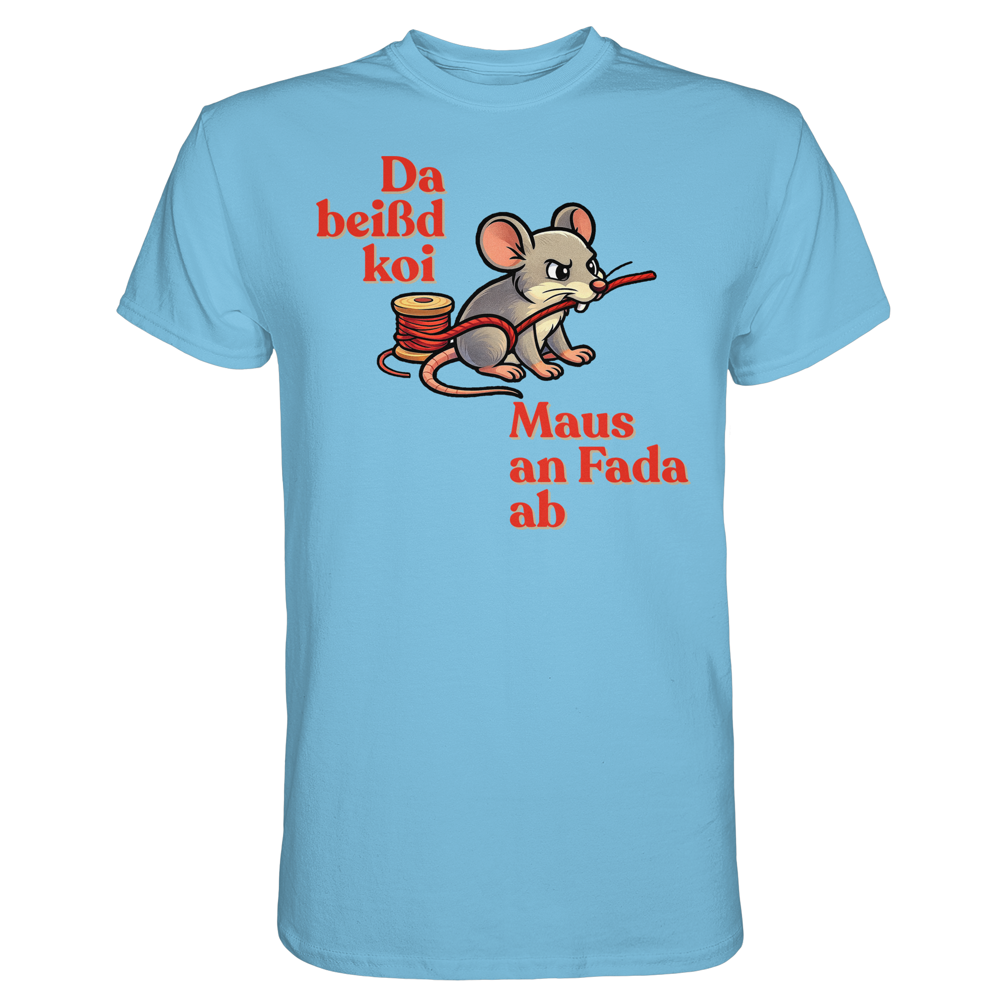 Fun-T-Shirt Motiv "Maus ond Fada" (Druck vorne)