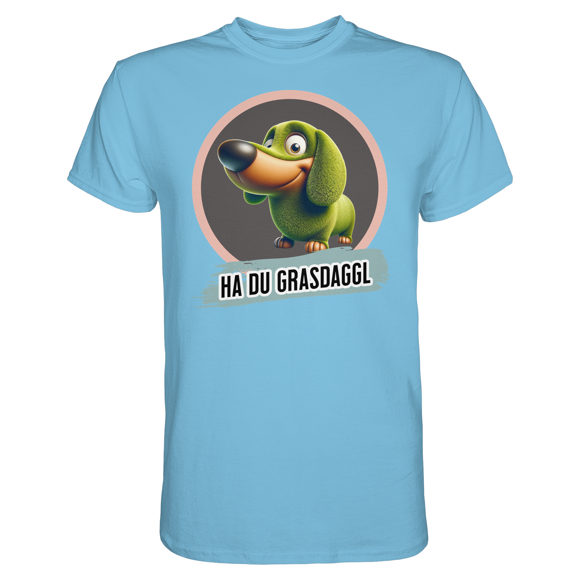Fun-T-Shirt Motiv "Du Grasdaggl" (Druck vorne)