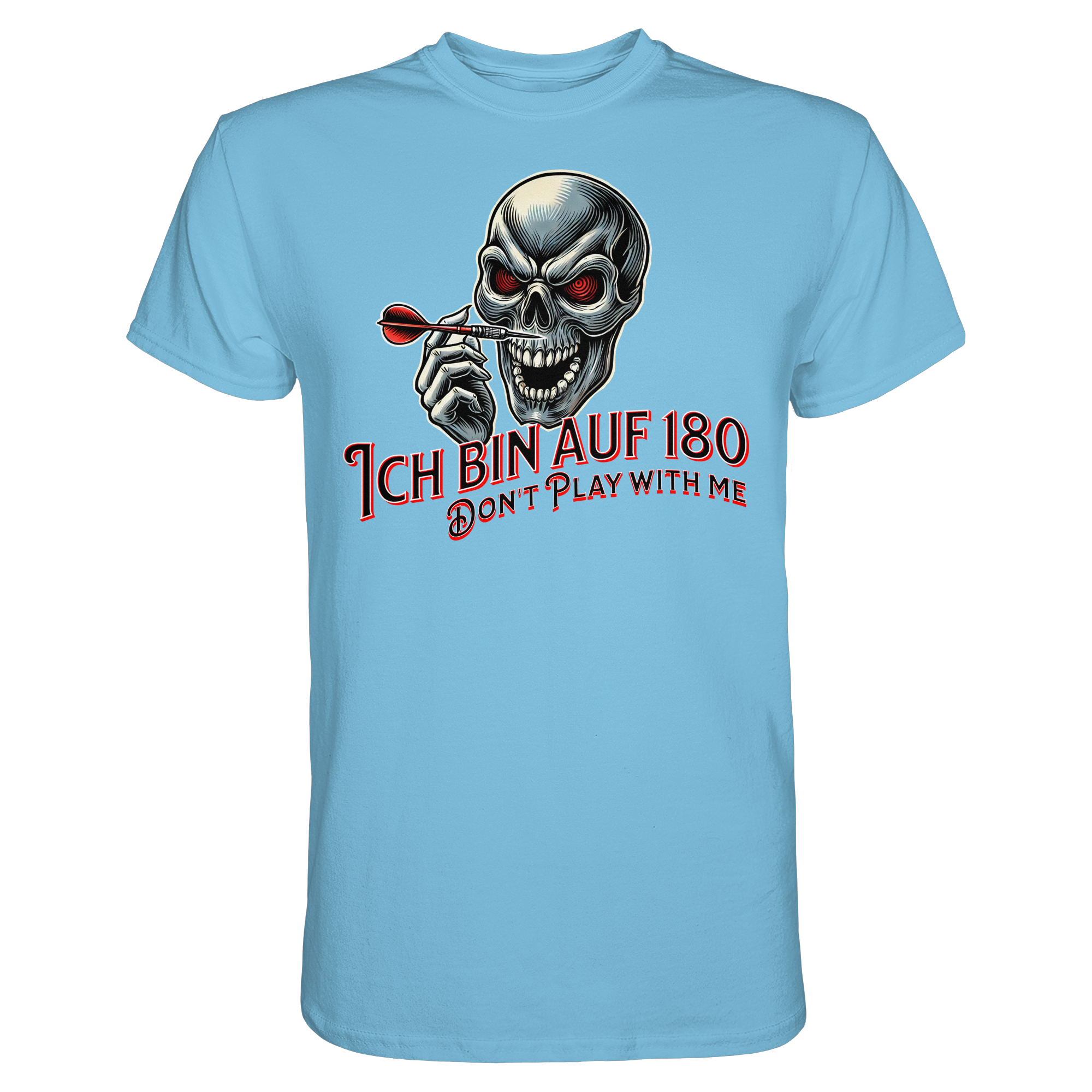 Darts-T-Shirt Motiv "Auf 180" (Druck vorne)