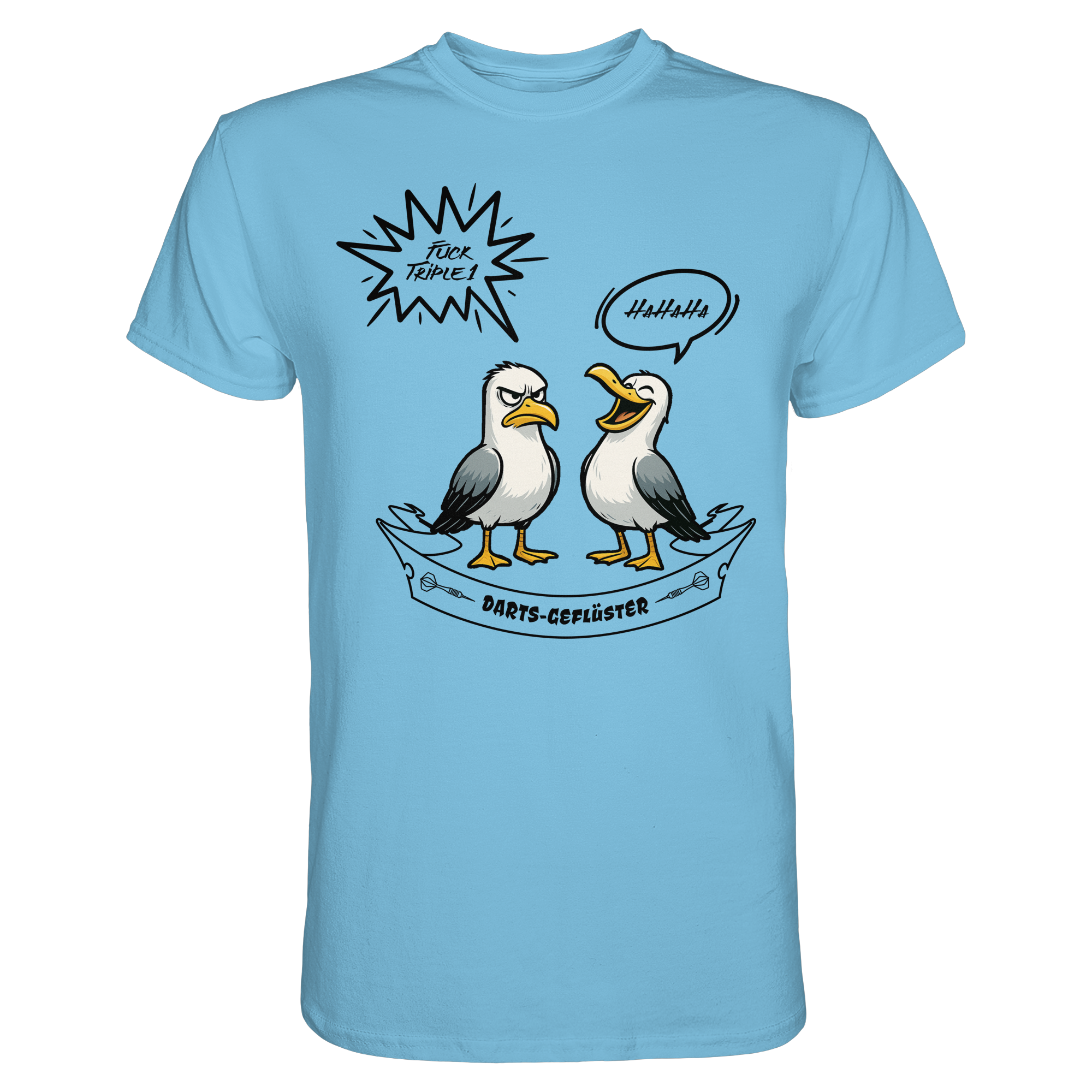 Darts-T-Shirt Motiv "Fuck Triple 1" (Druck vorne)