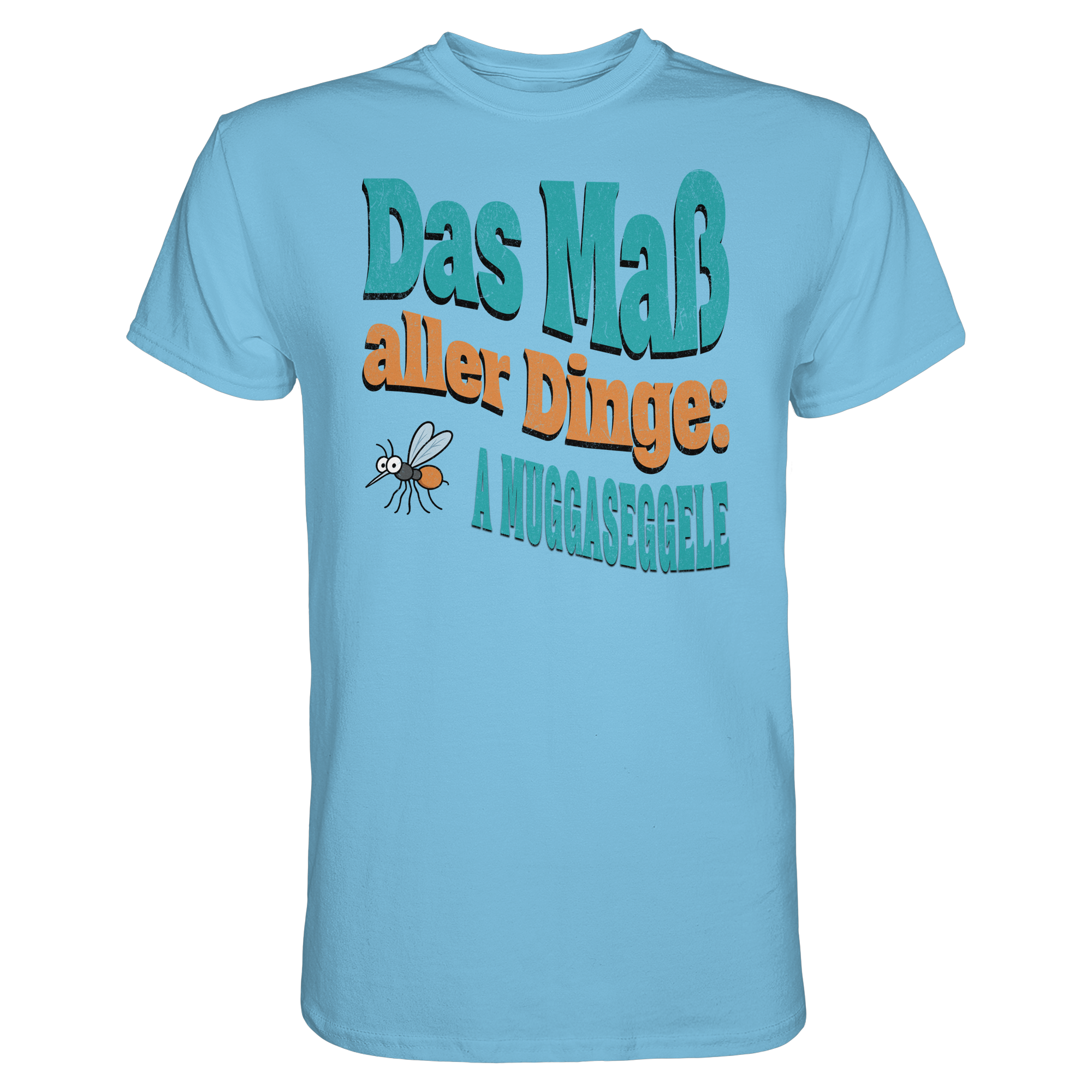 Fun-T-Shirt Motiv "Muggaseggele" (Druck vorne)