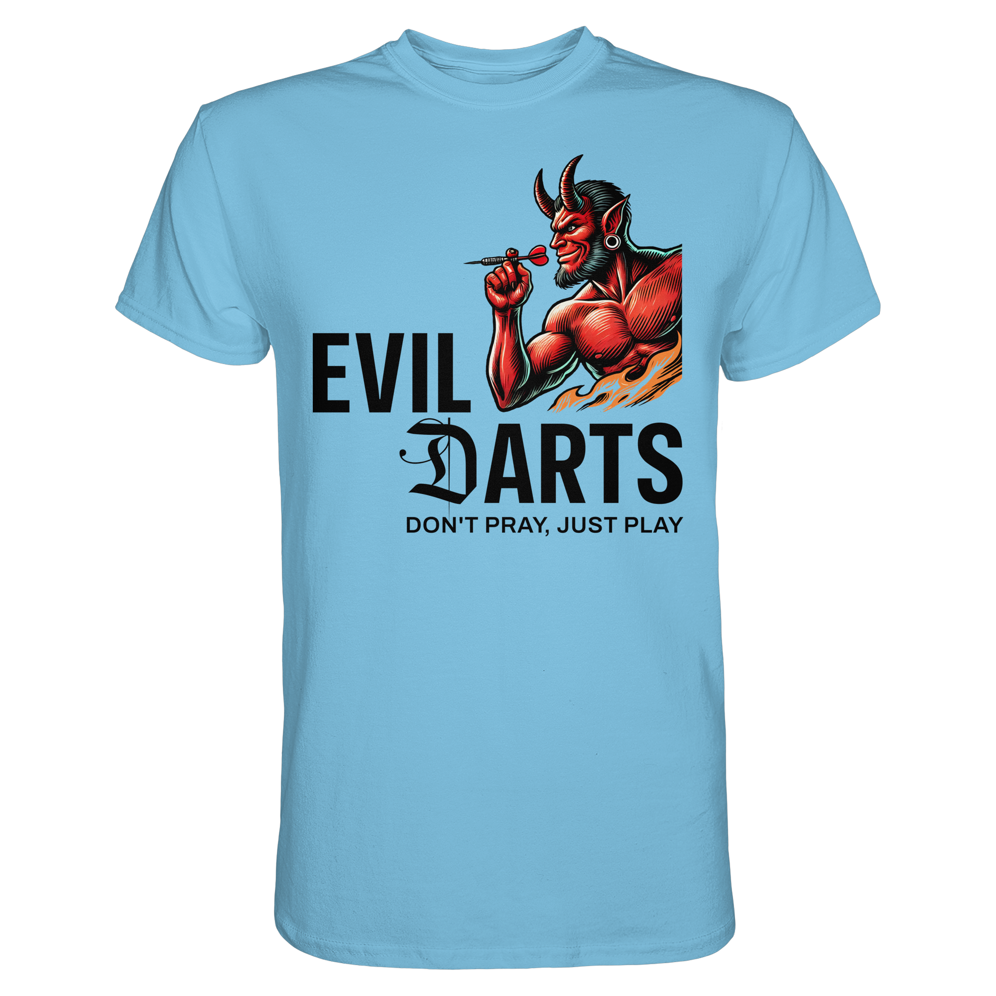 Darts-T-Shirt Motiv "Evil Darts" (Druck vorne)