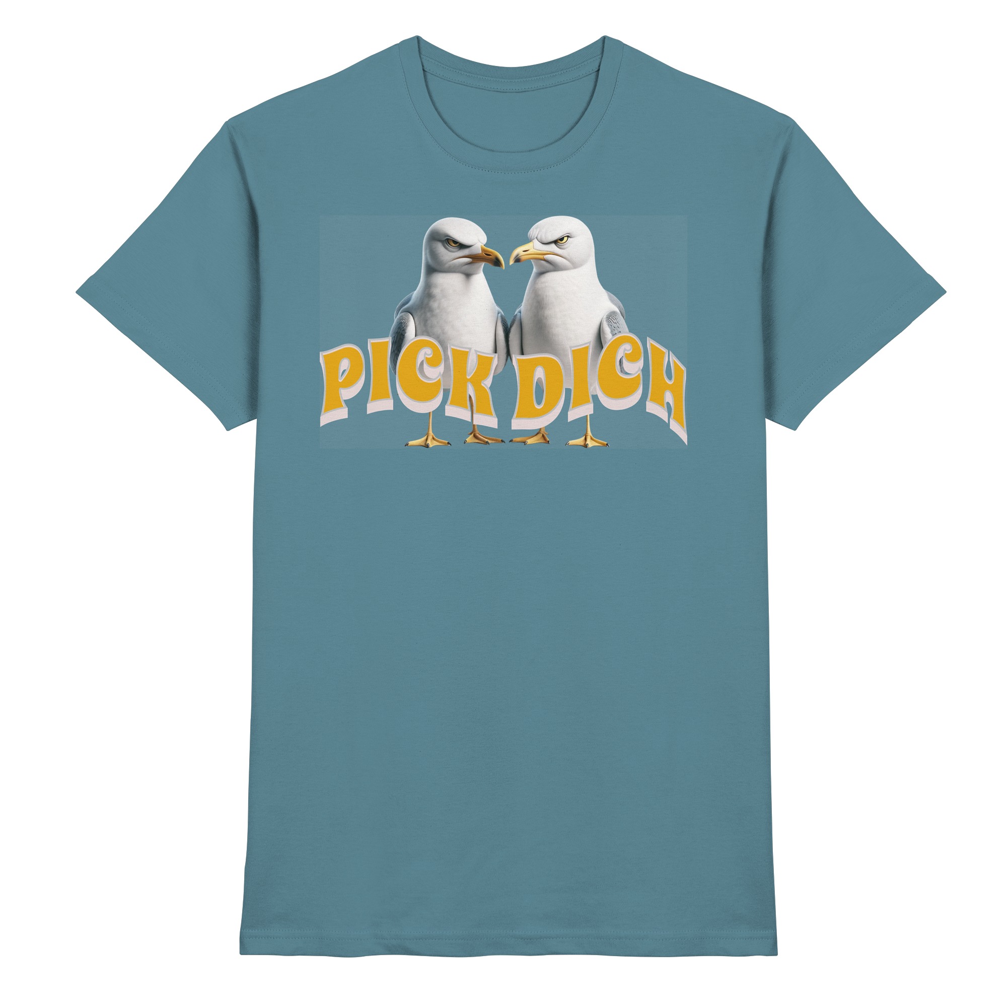 Fun-T-Shirt Motiv "Pick Dich" (Druck vorne)