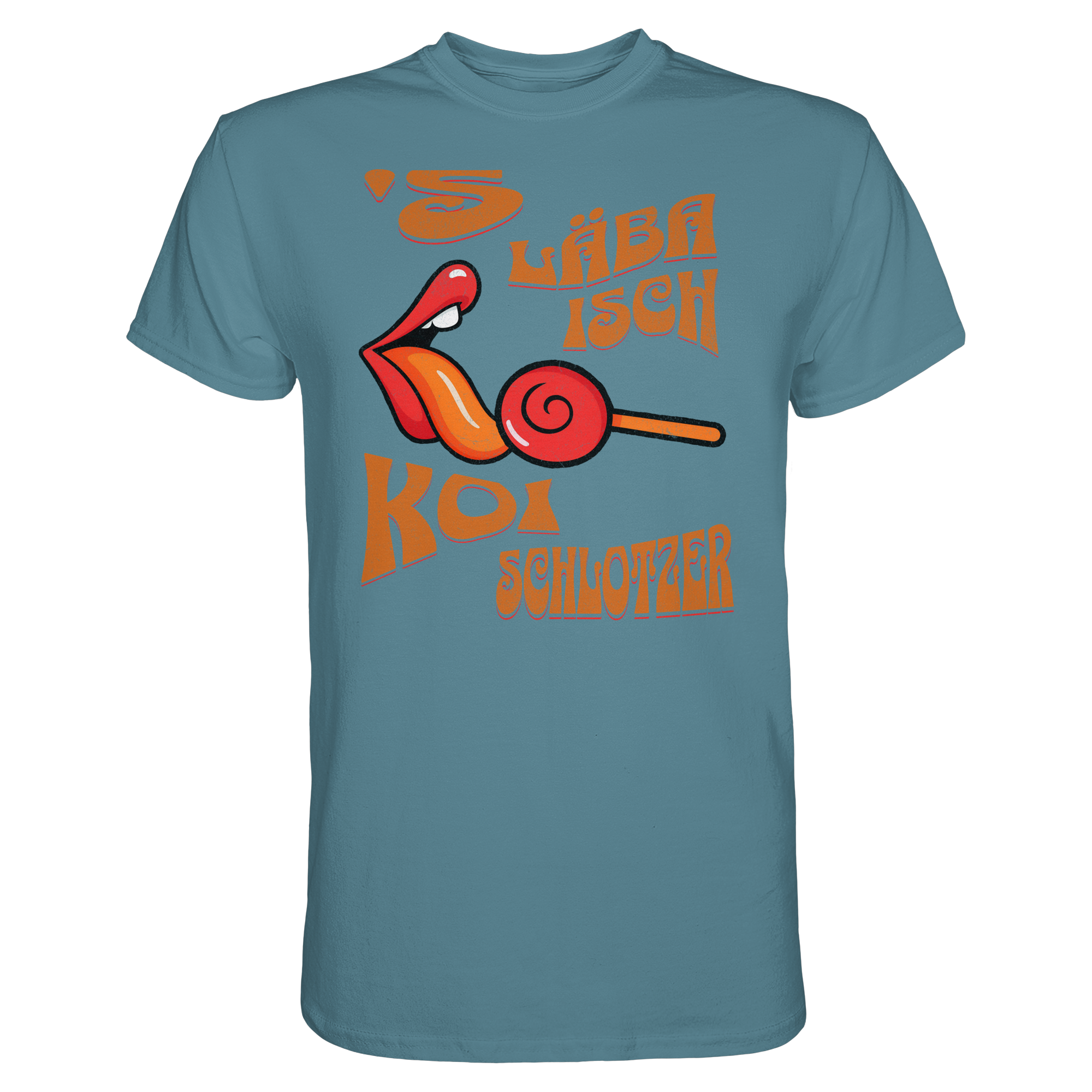 Fun-T-Shirt Motiv "Koi Schlotzer" (Druck vorne)