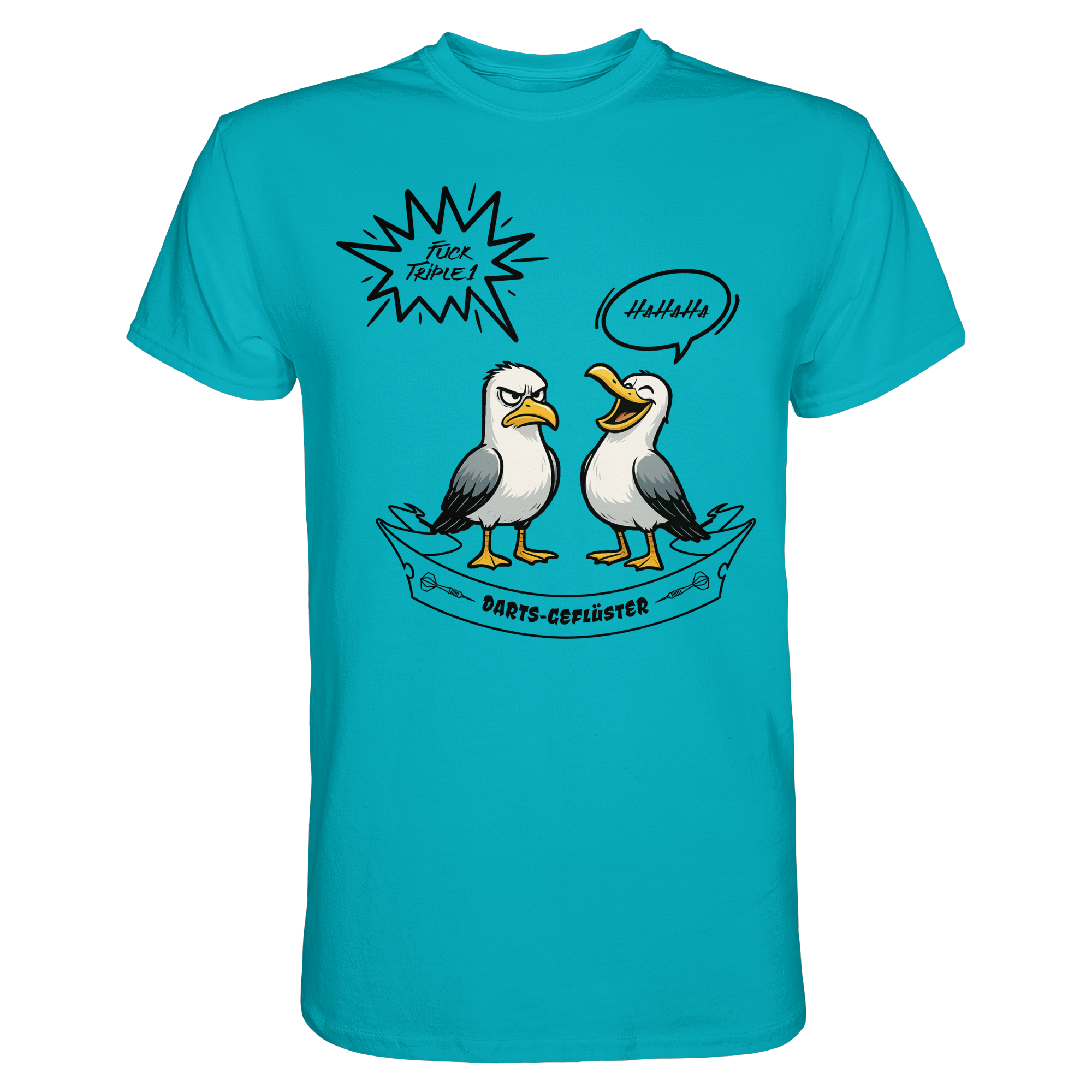 Darts-T-Shirt Motiv "Fuck Triple 1" (Druck vorne)