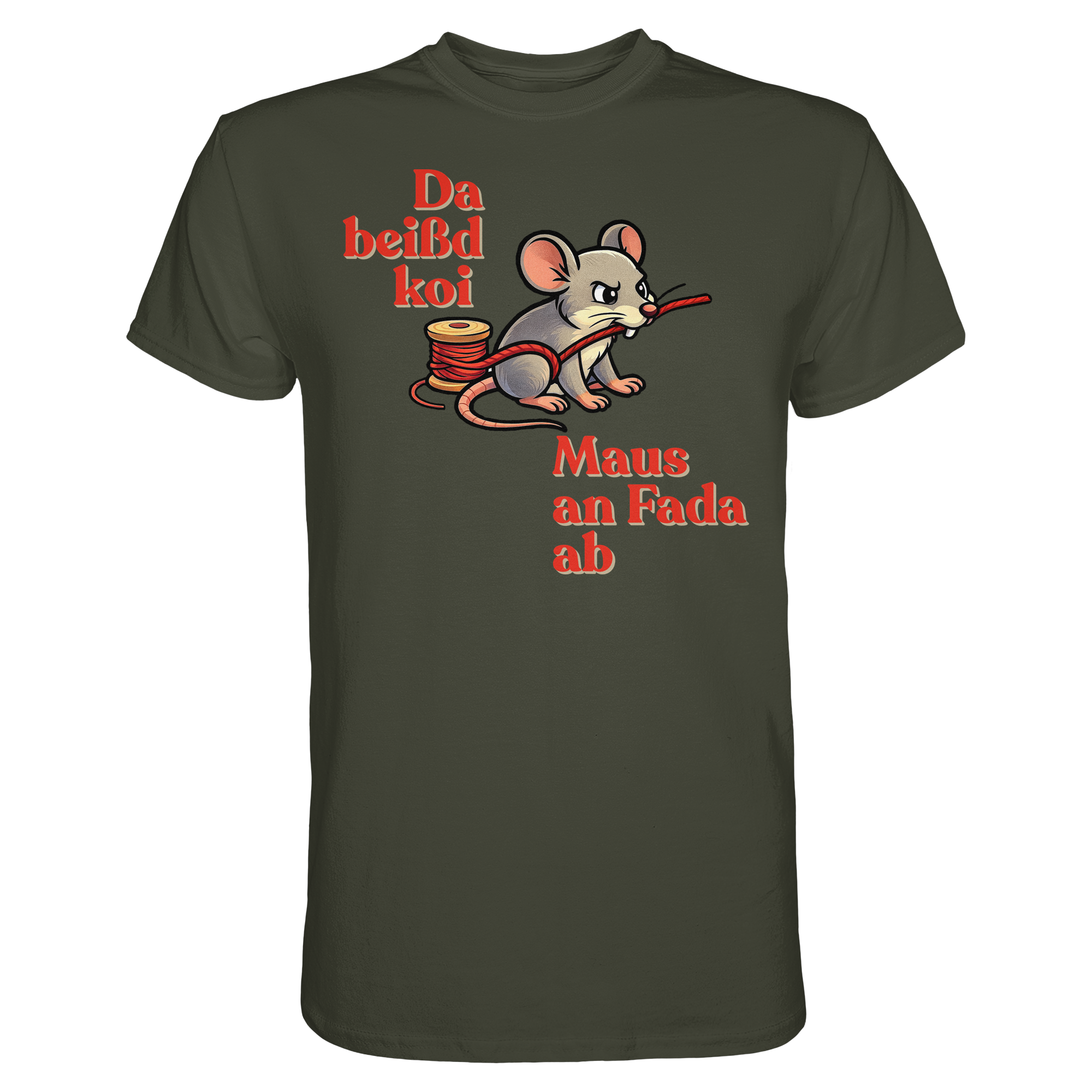 Fun-T-Shirt Motiv "Maus ond Fada" (Druck vorne)