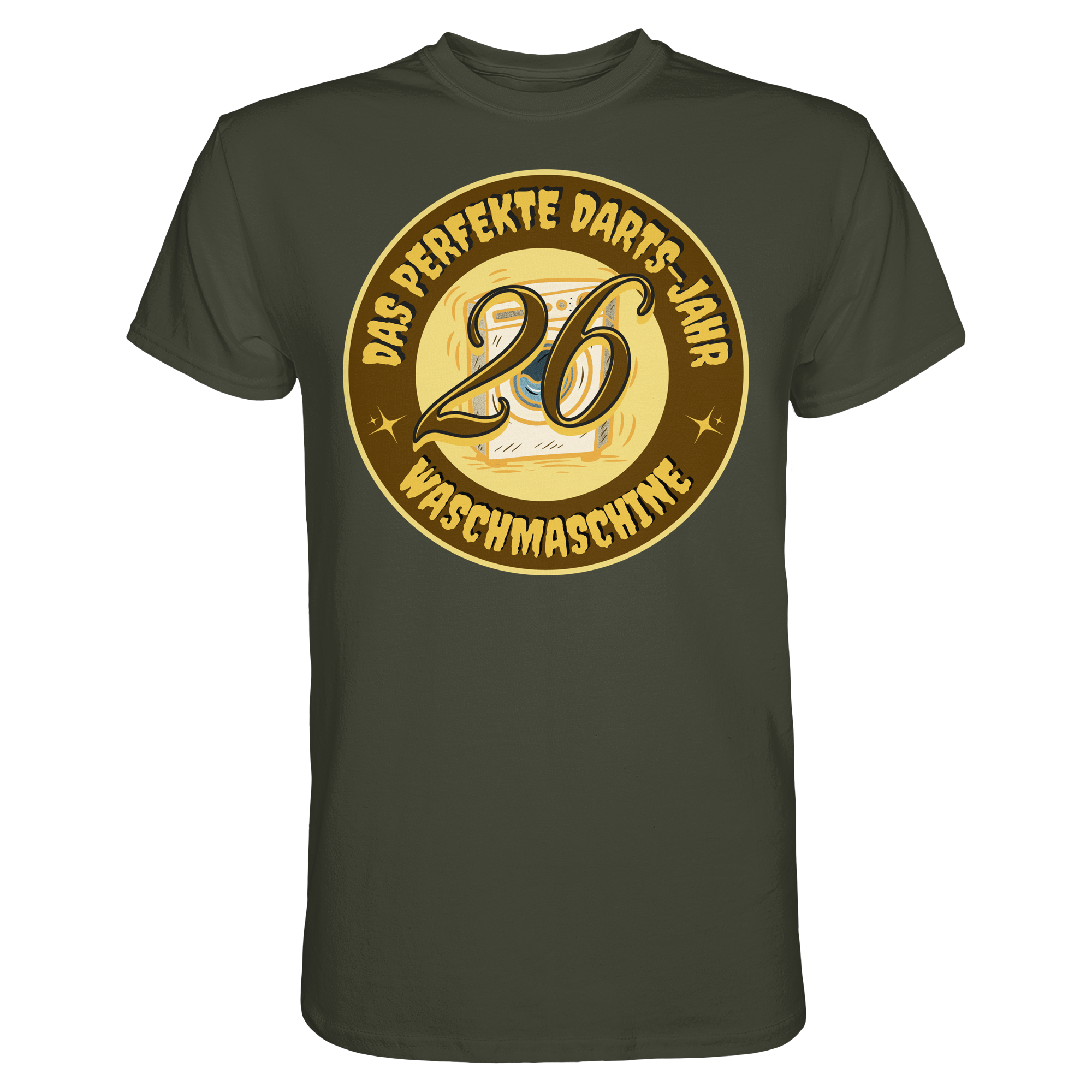 Darts-T-Shirt Motiv "Perfektes Dartsjahr" (Druck vorne)