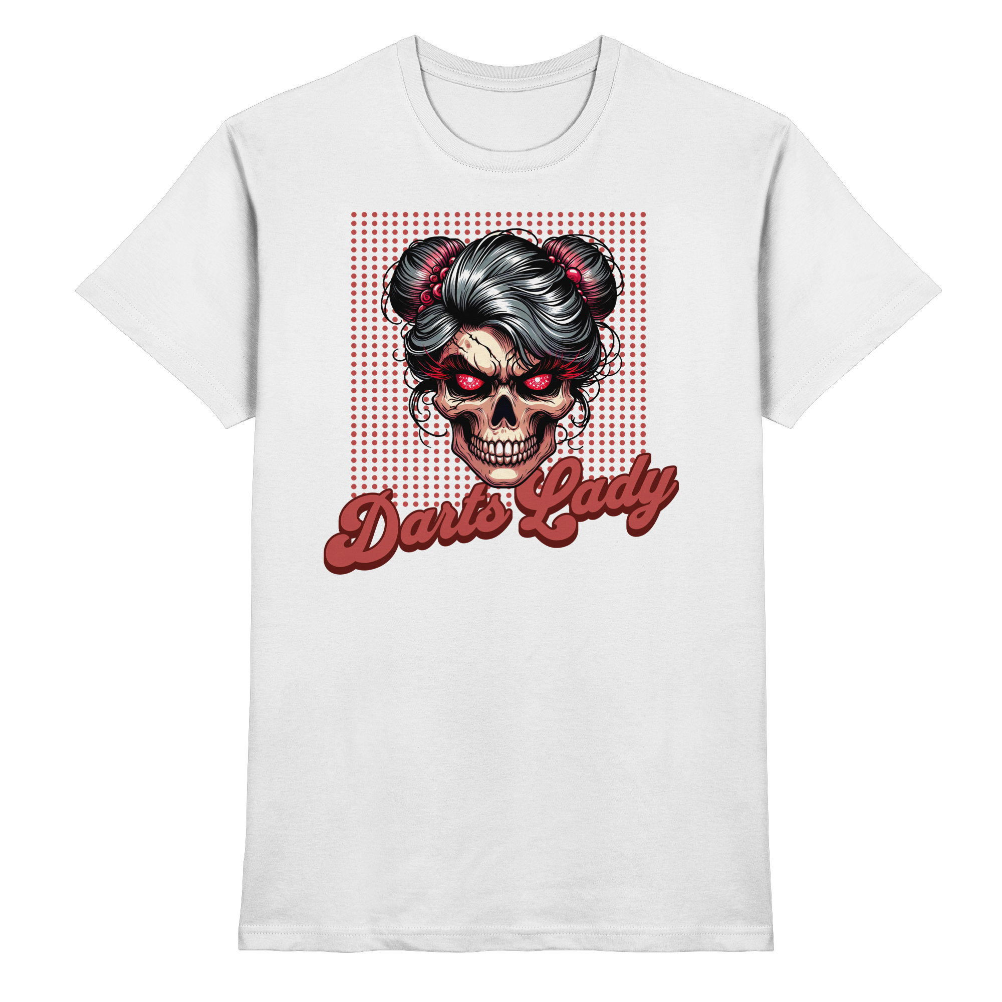 Darts-T-Shirt Motiv "Darts-Lady" (Druck vorne)