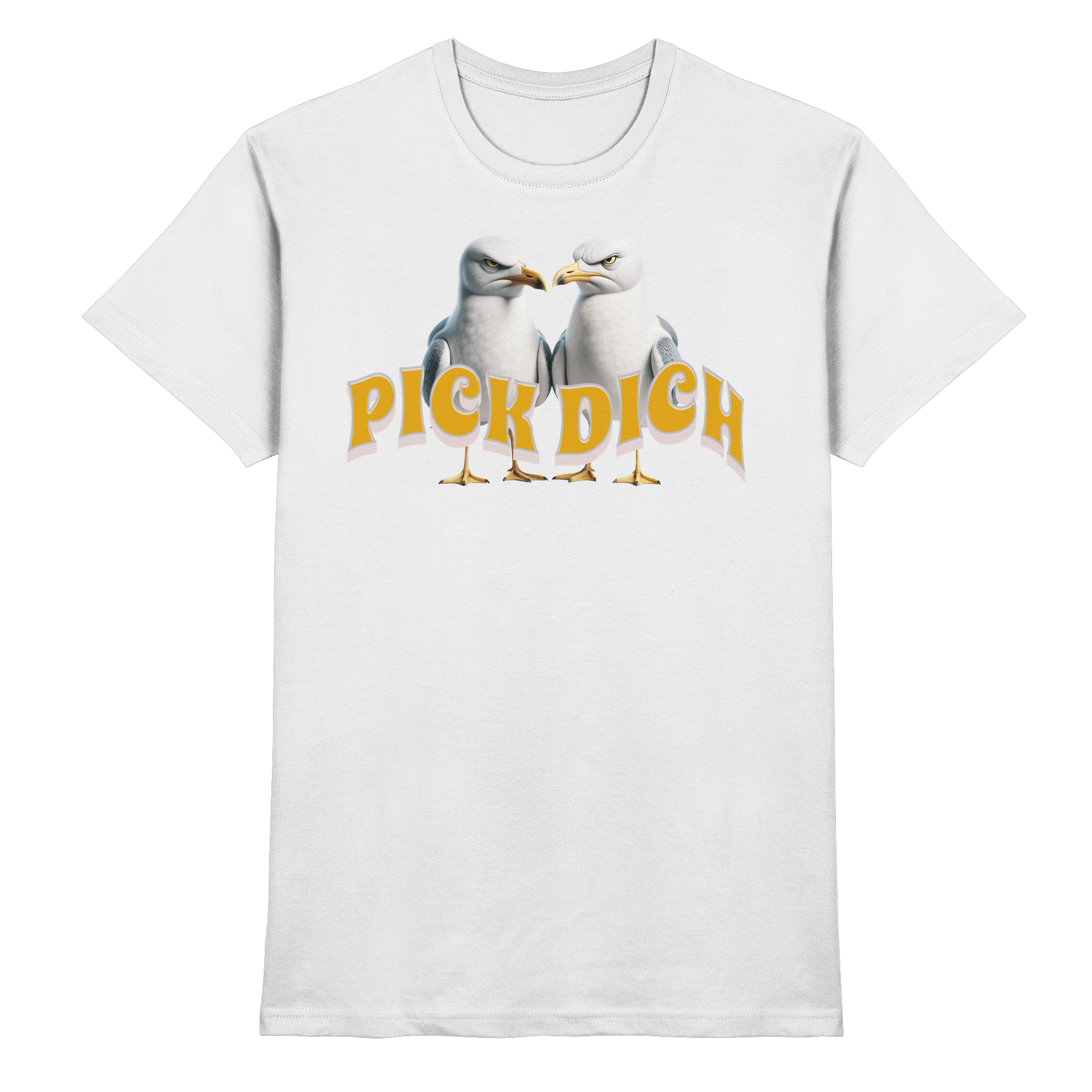 Fun-T-Shirt Motiv "Pick Dich" (Druck vorne)