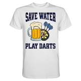 Darts-T-Shirt Motiv "Save Water" (Druck vorne)