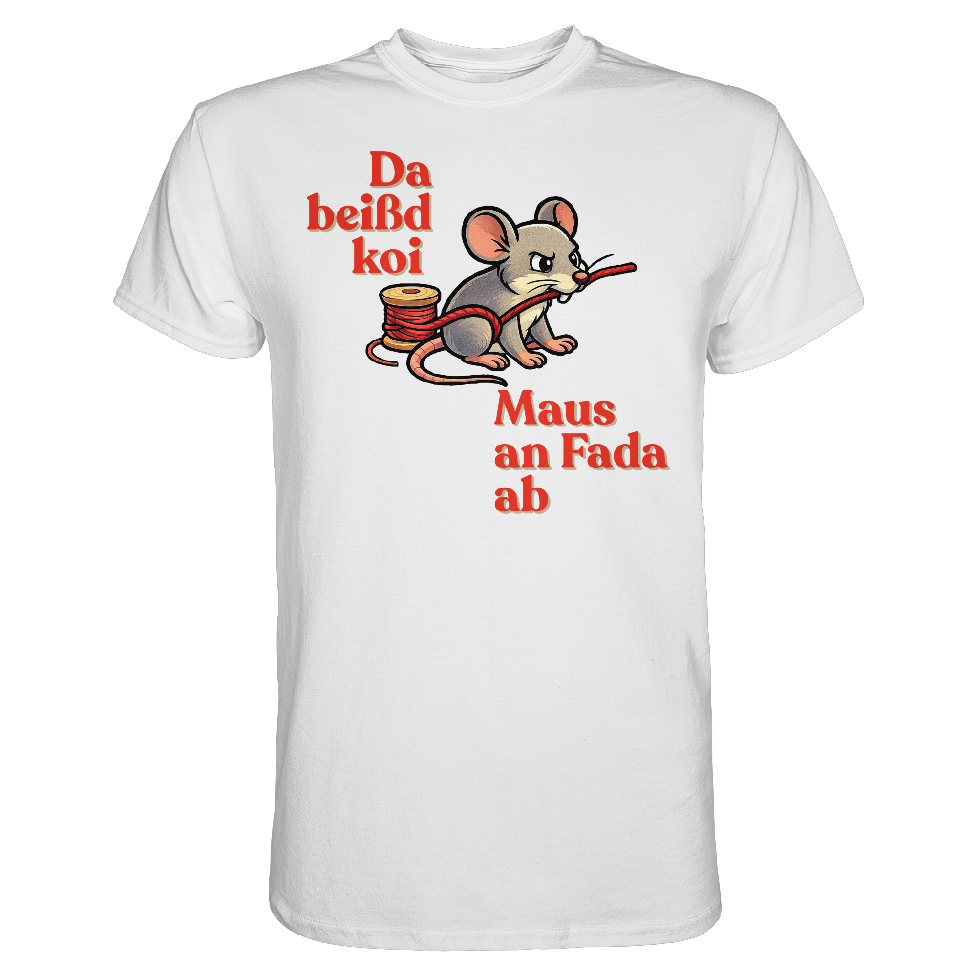 Fun-T-Shirt Motiv "Maus ond Fada" (Druck vorne)