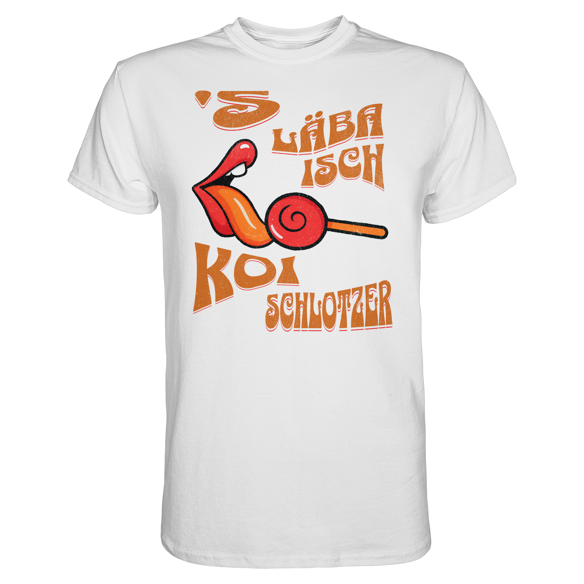Fun-T-Shirt Motiv "Koi Schlotzer" (Druck vorne)