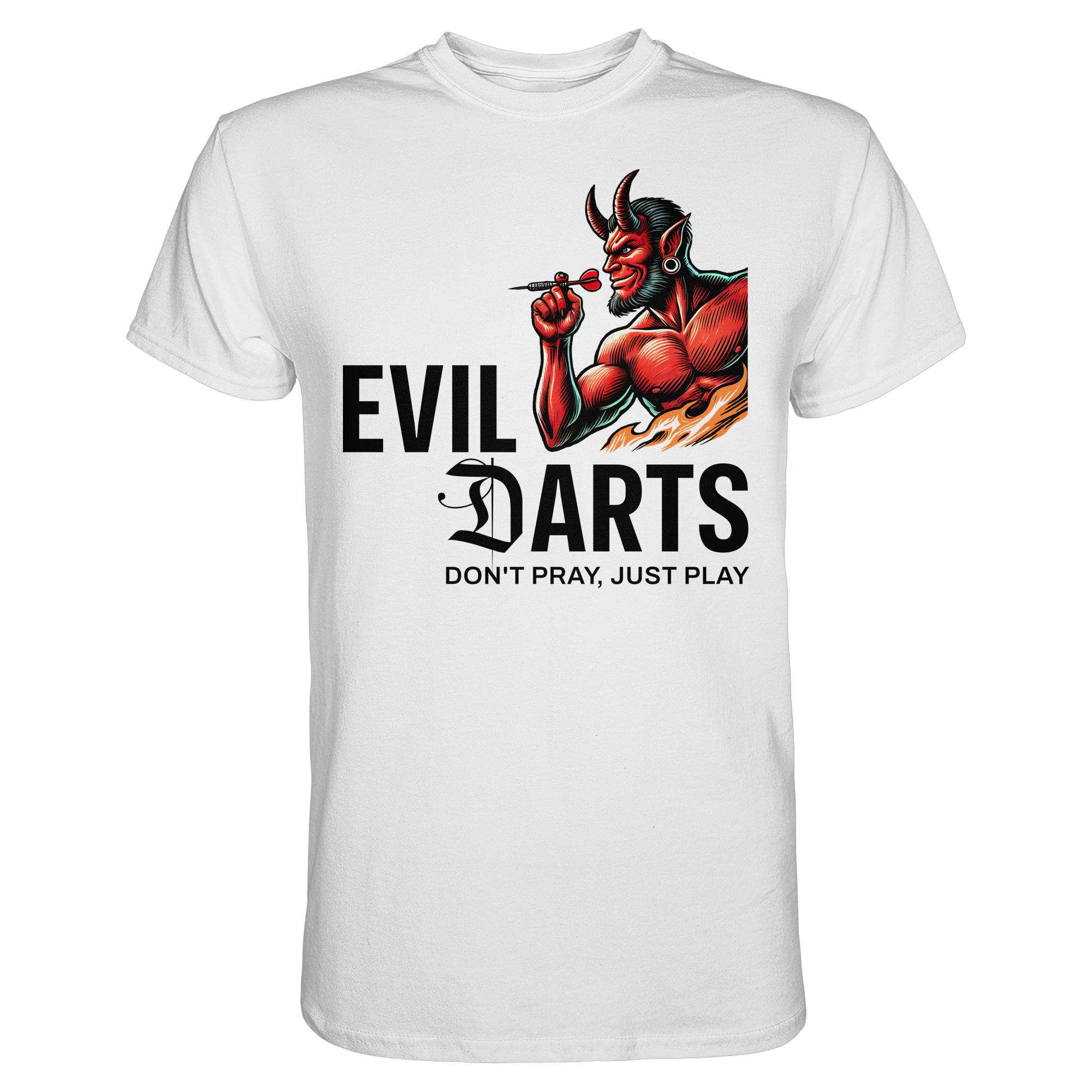 Darts-T-Shirt Motiv "Evil Darts" (Druck vorne)