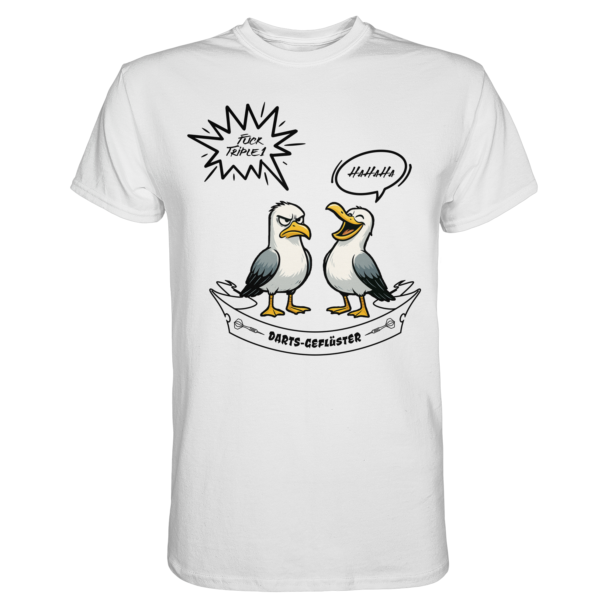 Darts-T-Shirt Motiv "Fuck Triple 1" (Druck vorne)