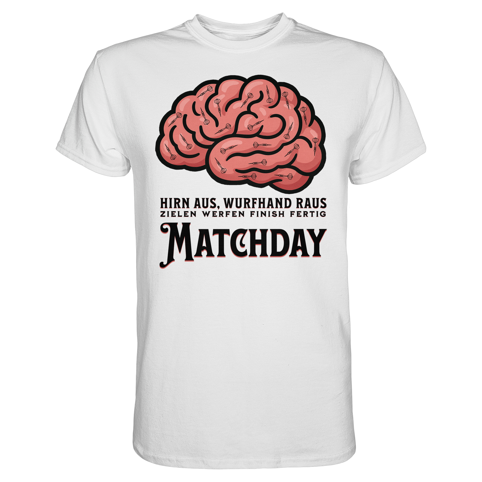 Darts-T-Shirt Motiv "Matchday" (Druck vorne)