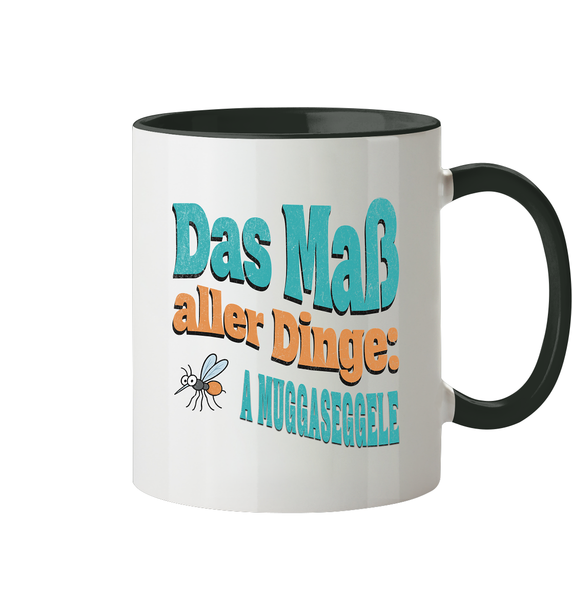 Fun-Tasse Motiv "Muggaseggele" (Zweifarbig)