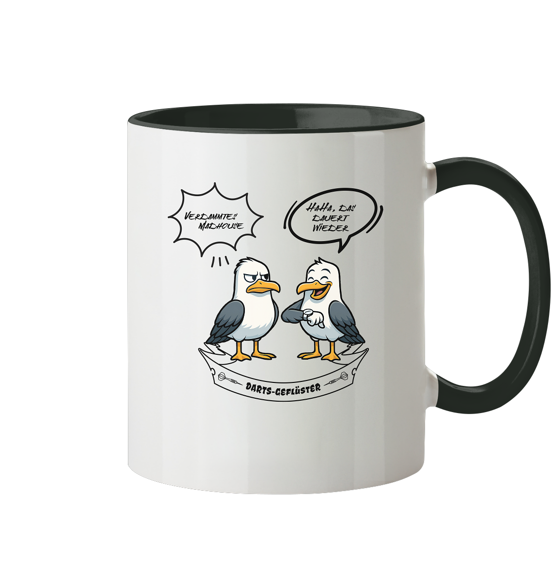 Darts-Tasse Motiv "Madhouse" (Zweifarbig)