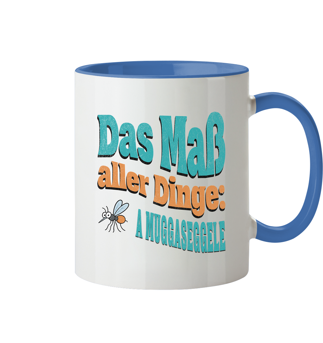 Fun-Tasse Motiv "Muggaseggele" (Zweifarbig)