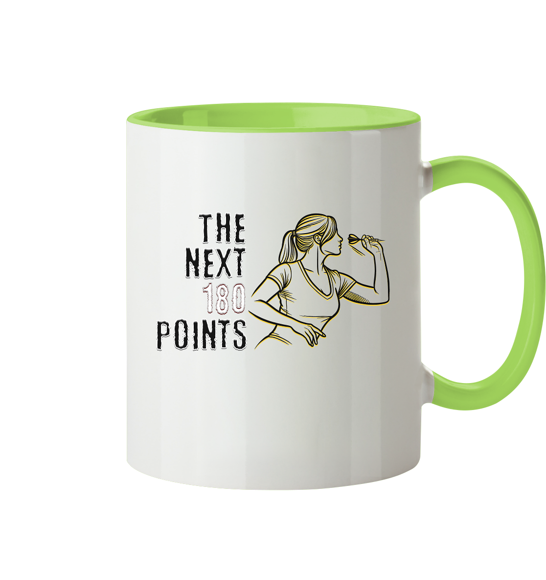 Darts-Tasse Motiv "180 Points" (Zweifarbig)