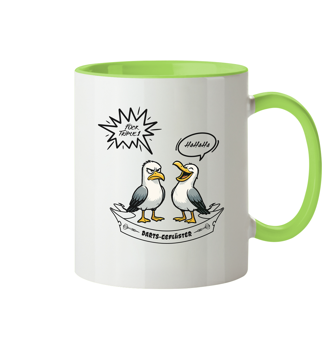 Darts-Tasse Motiv "Fuck Triple 1" (Zweifarbig)