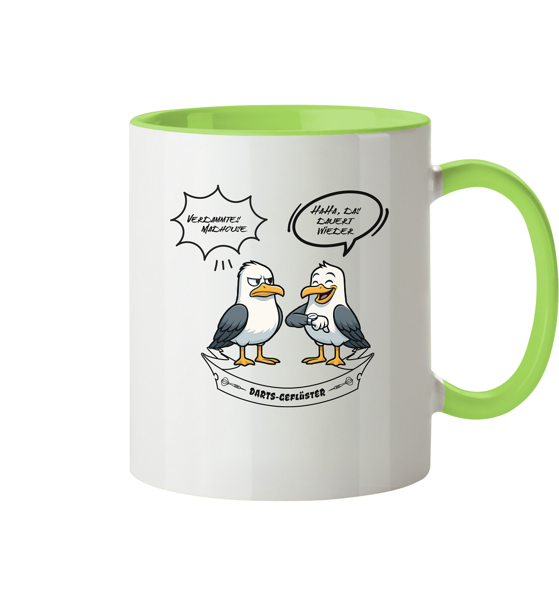 Darts-Tasse Motiv "Madhouse" (Zweifarbig)