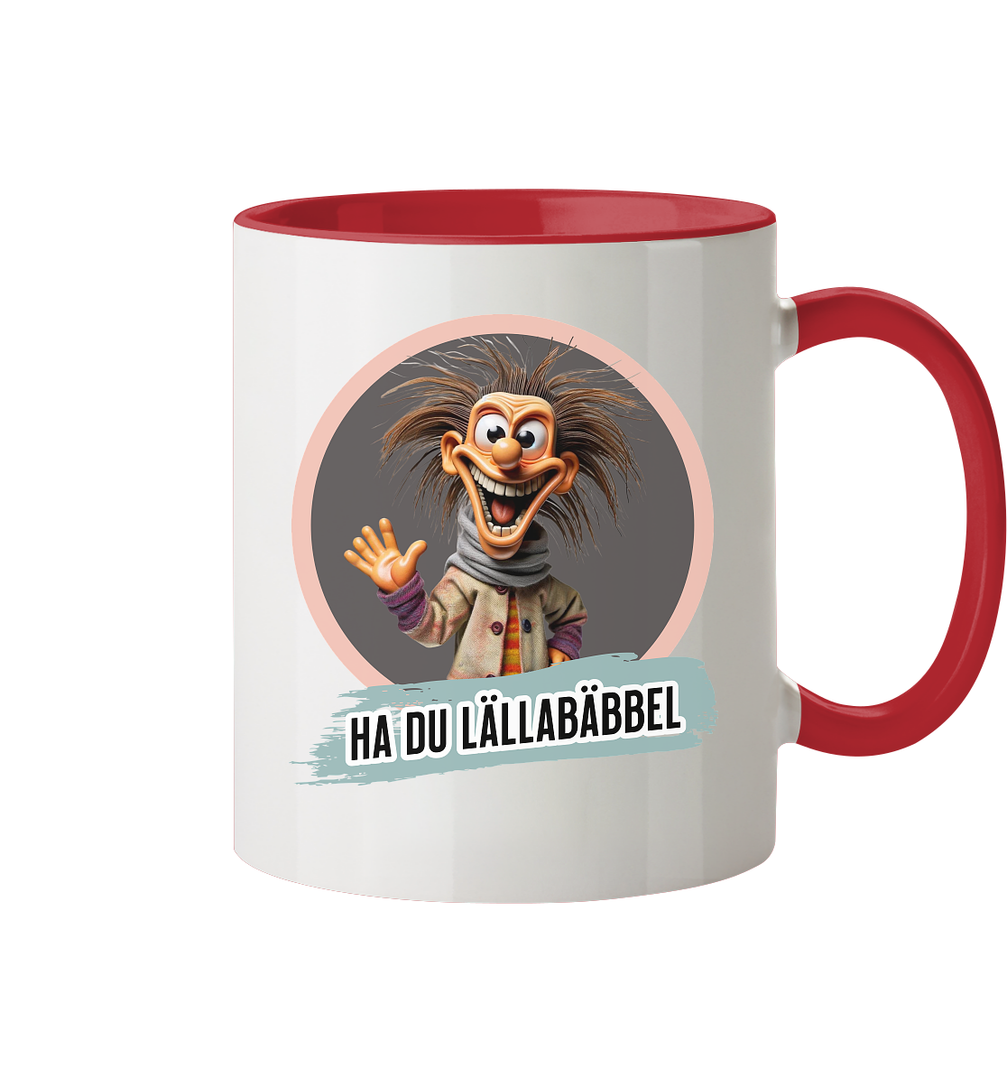 Fun-Tasse Motiv "Lällebäbbel" (Zweifarbig)