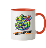 Darts-Tasse Motiv "Chill and win" (Zweifarbig)