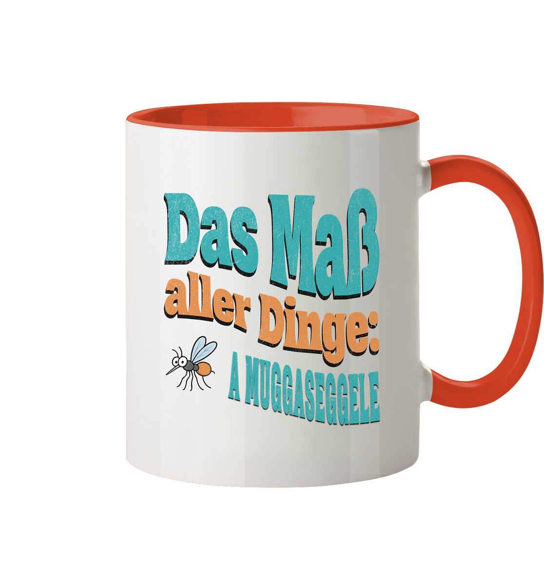 Fun-Tasse Motiv "Muggaseggele" (Zweifarbig)