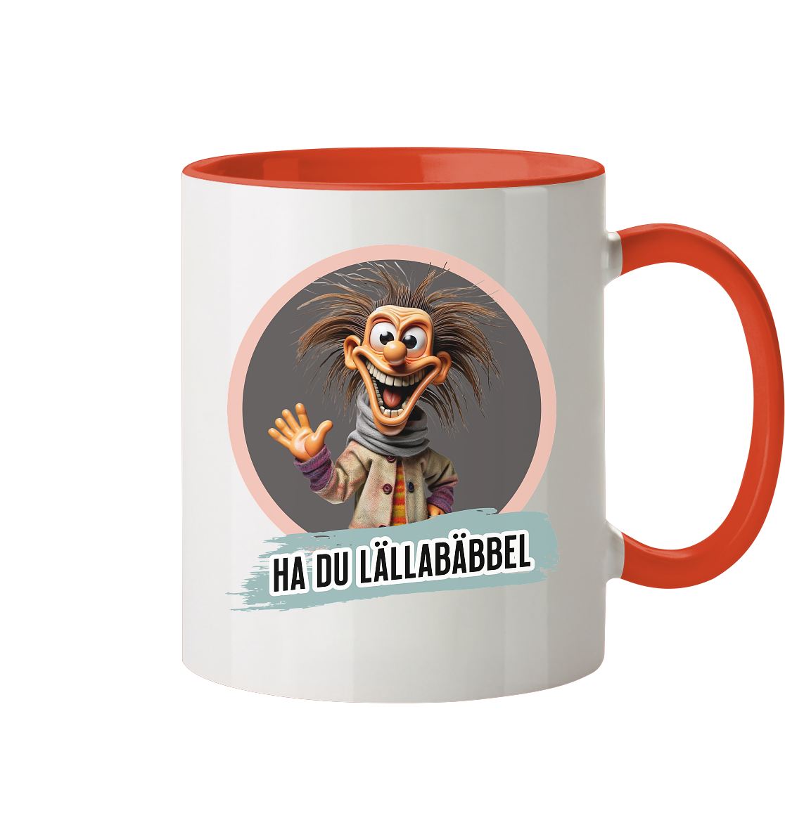 Fun-Tasse Motiv "Lällebäbbel" (Zweifarbig)