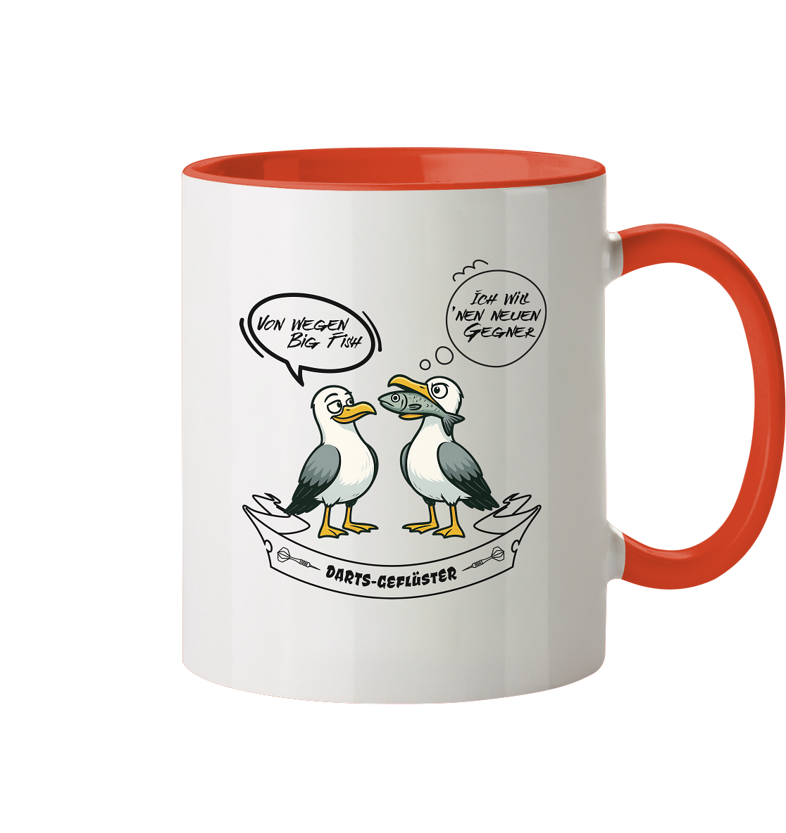Darts-Tasse Motiv "Big Fish" - Tasse zweifarbig