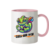 Darts-Tasse Motiv "Chill and win" (Zweifarbig)