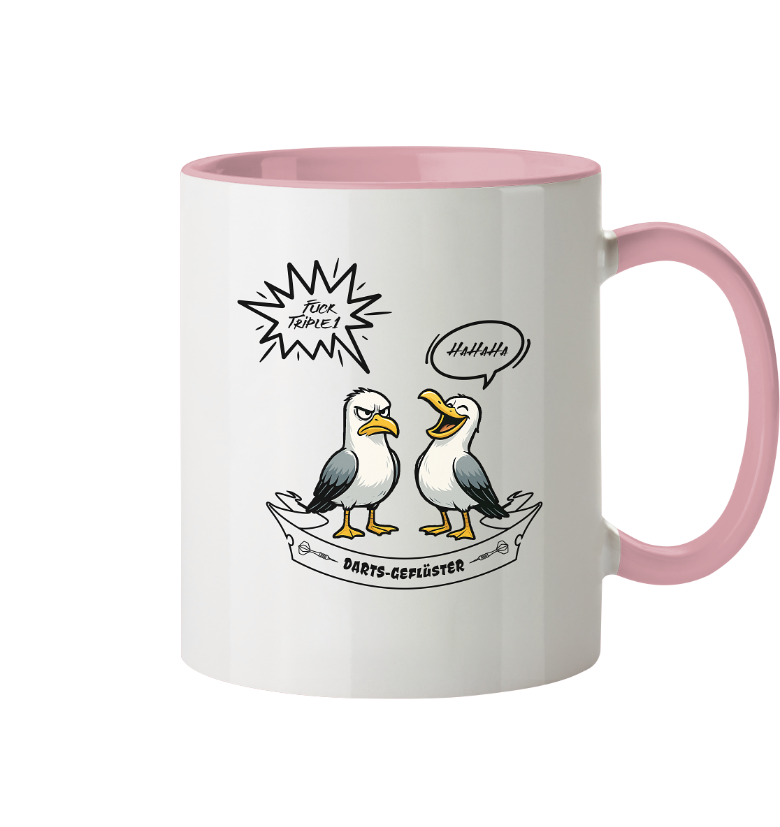Darts-Tasse Motiv "Fuck Triple 1" (Zweifarbig)