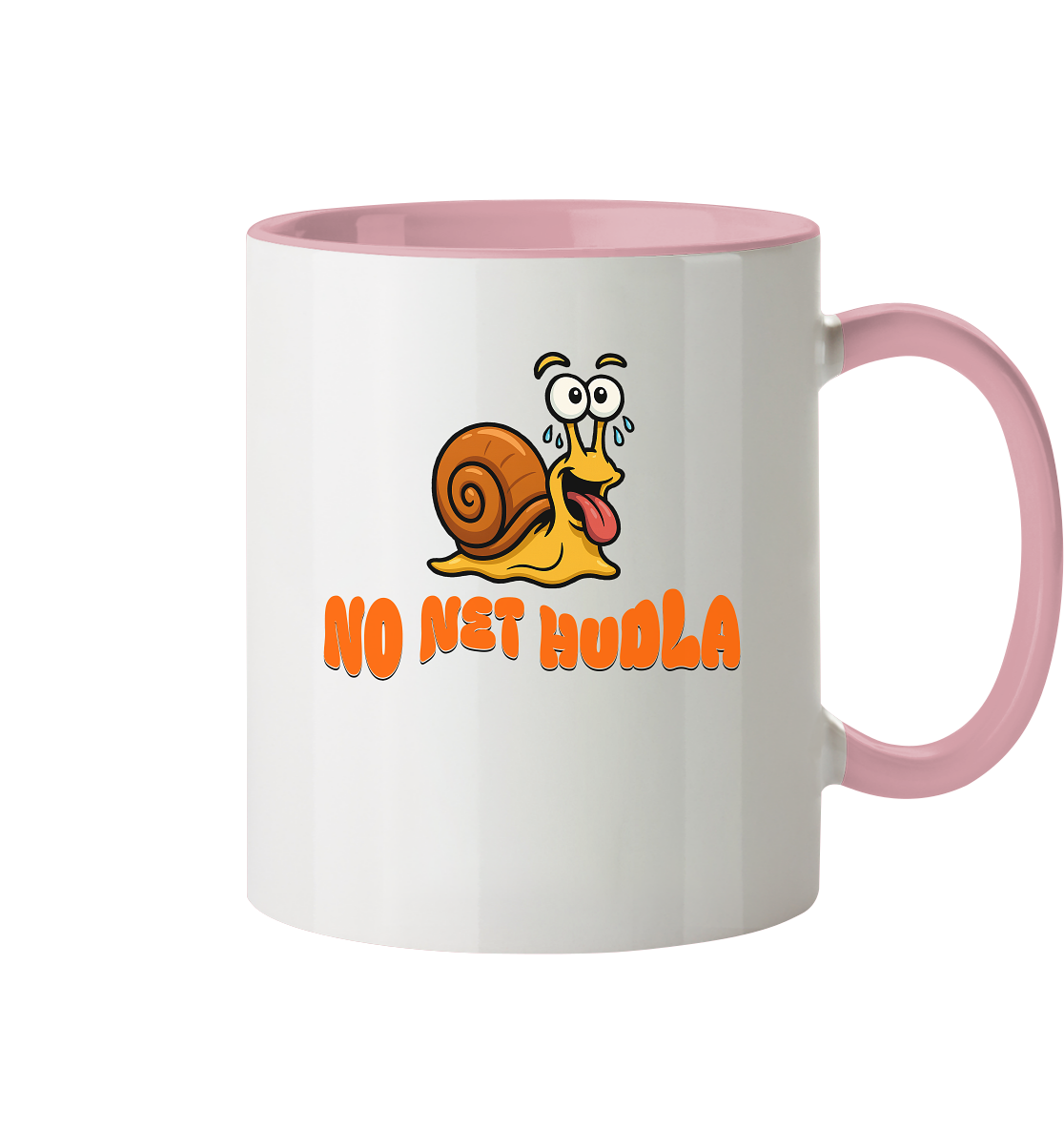Fun-Tasse Motiv "No net Hudla" (Zweifarbig)