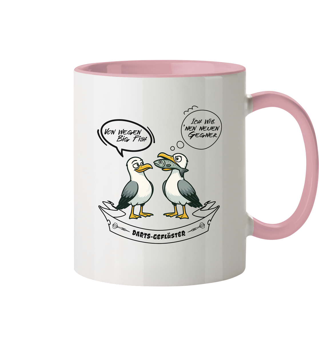 Darts-Tasse Motiv "Big Fish" - Tasse zweifarbig