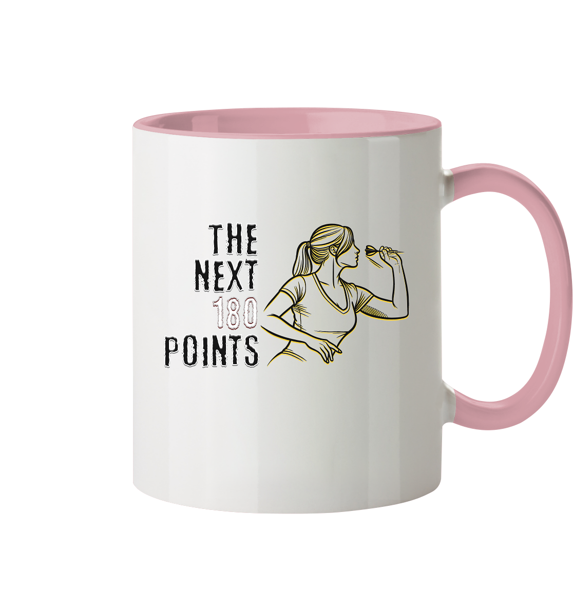 Darts-Tasse Motiv "180 Points" (Zweifarbig)