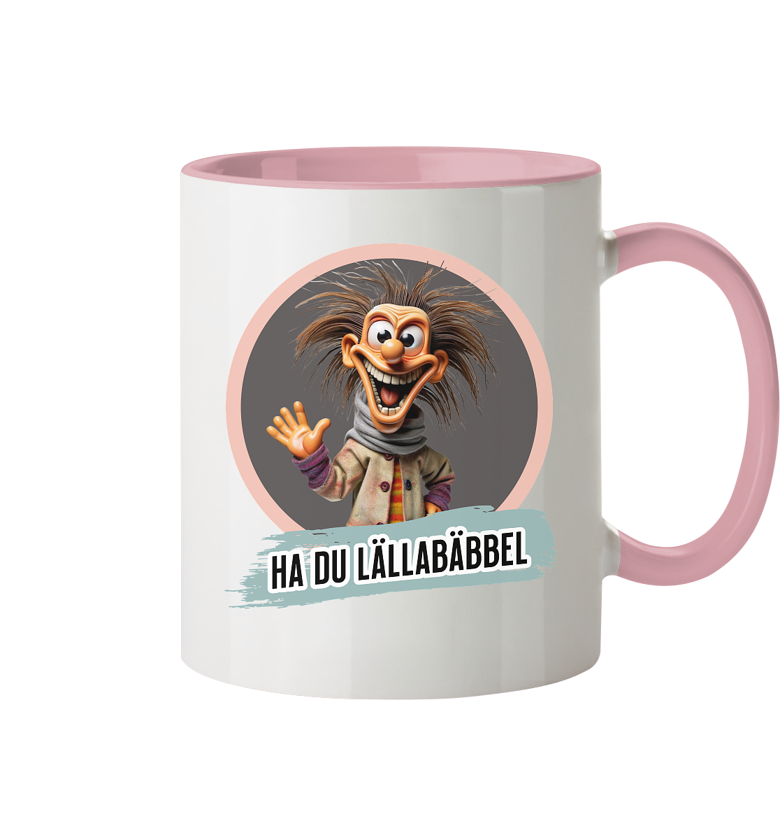 Fun-Tasse Motiv "Lällebäbbel" (Zweifarbig)