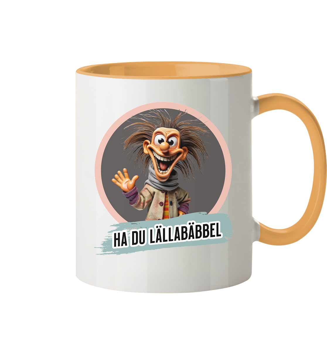 Fun-Tasse Motiv "Lällebäbbel" (Zweifarbig)