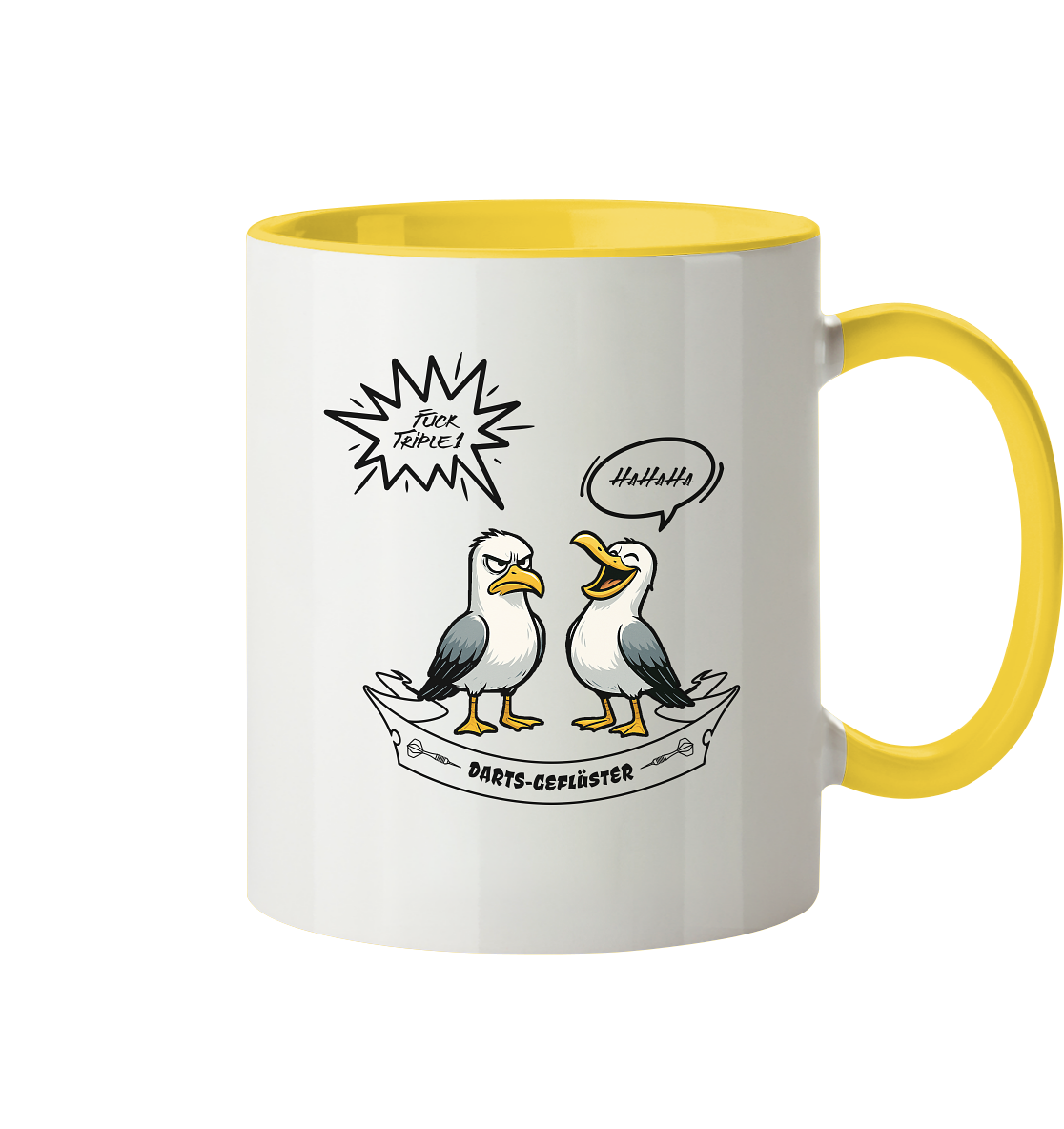 Darts-Tasse Motiv "Fuck Triple 1" (Zweifarbig)