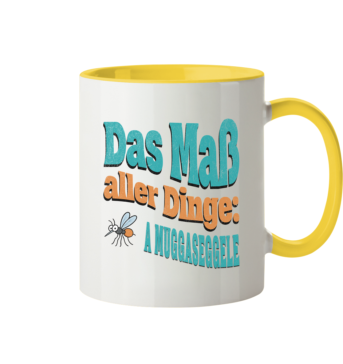 Fun-Tasse Motiv "Muggaseggele" (Zweifarbig)