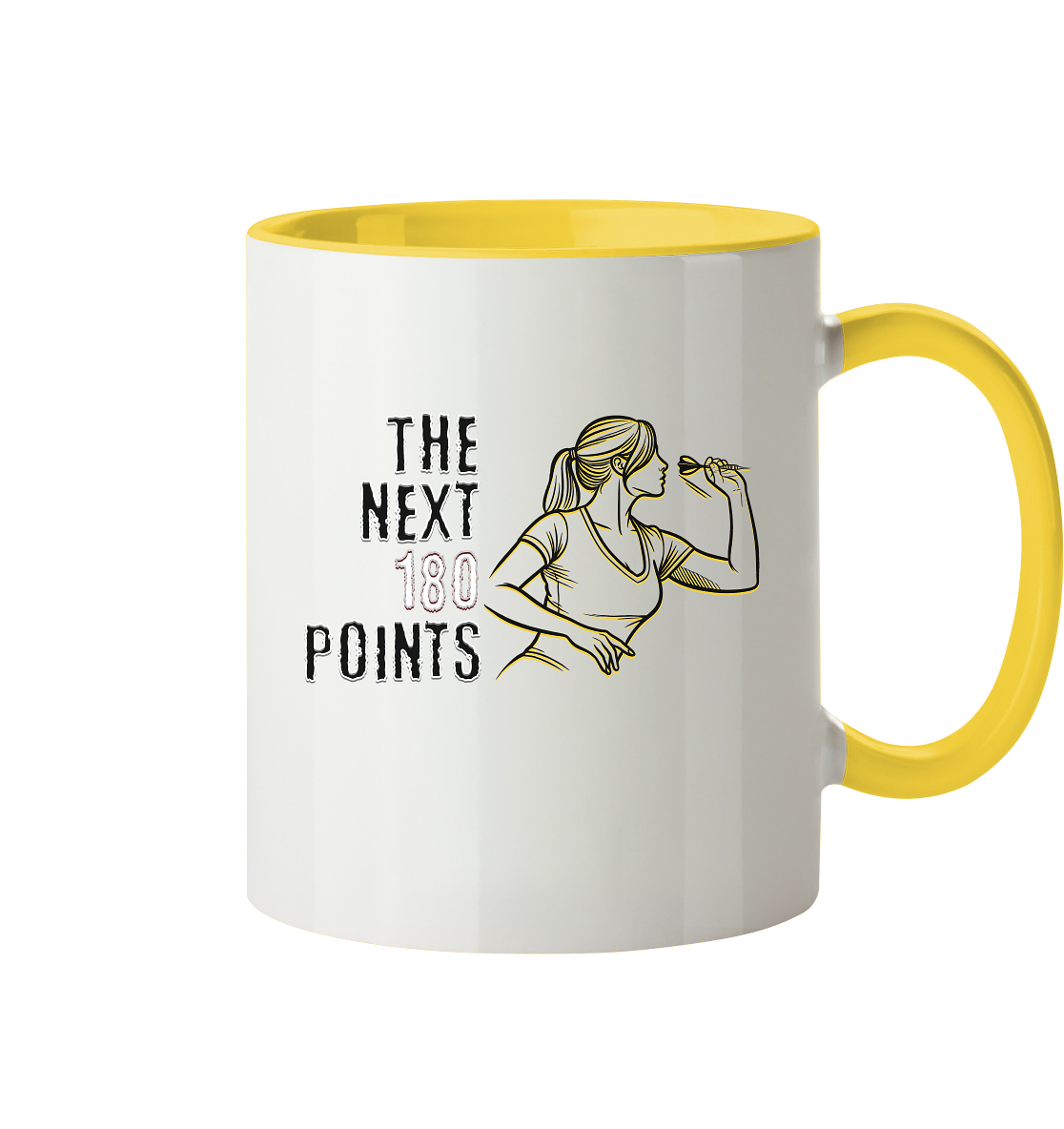 Darts-Tasse Motiv "180 Points" (Zweifarbig)