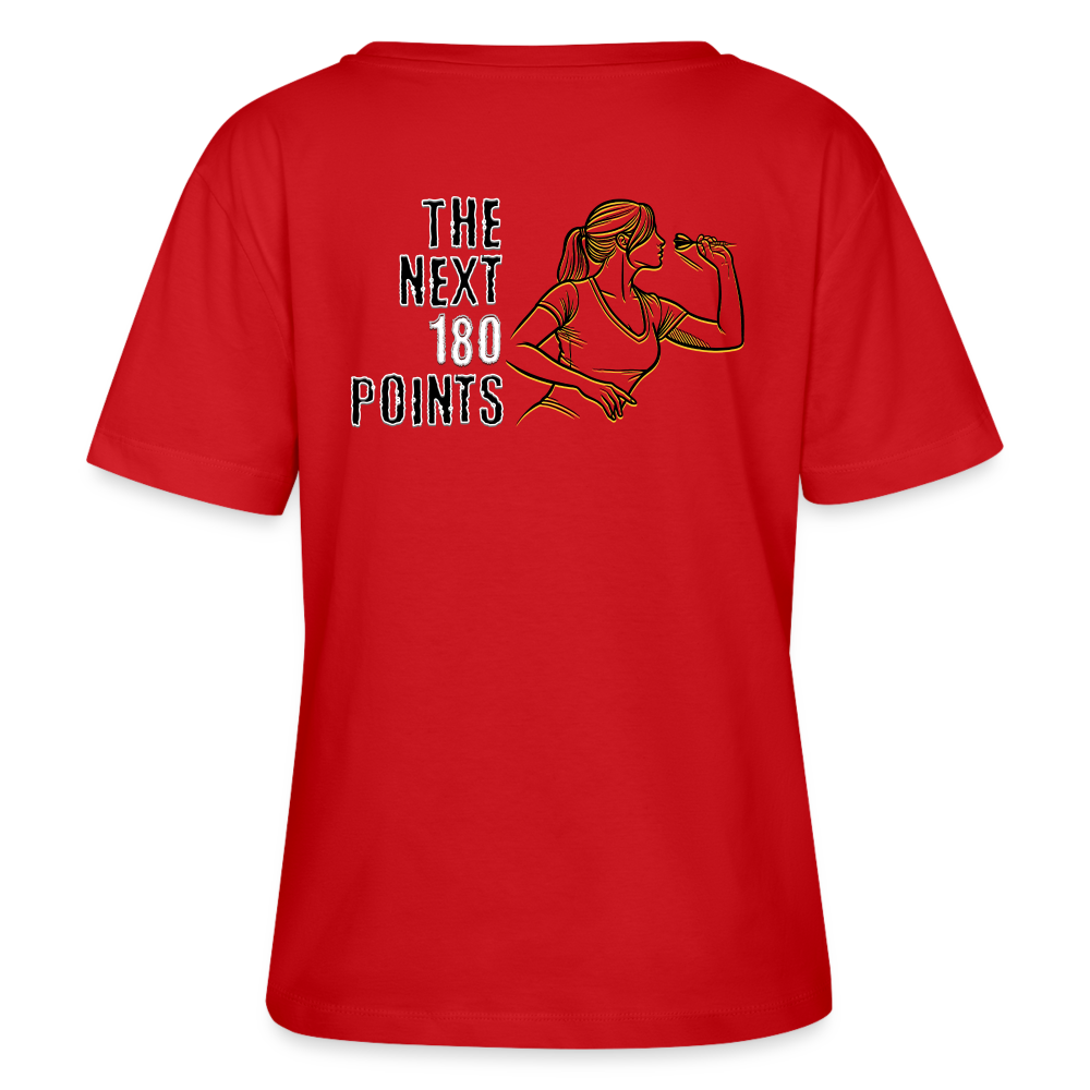 Darts Bio-T-Shirt fuer Frauen: Next 180 Points - Rot